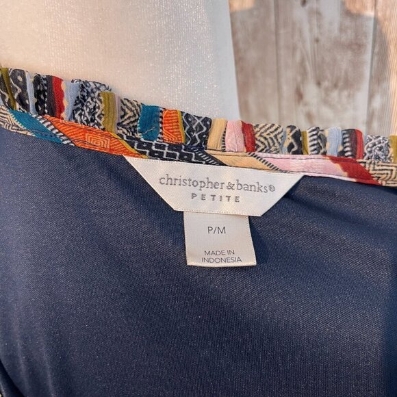 Christopher & Banks 3.4 Sleeve Blouse size Med Petite - Picture 5 of 5